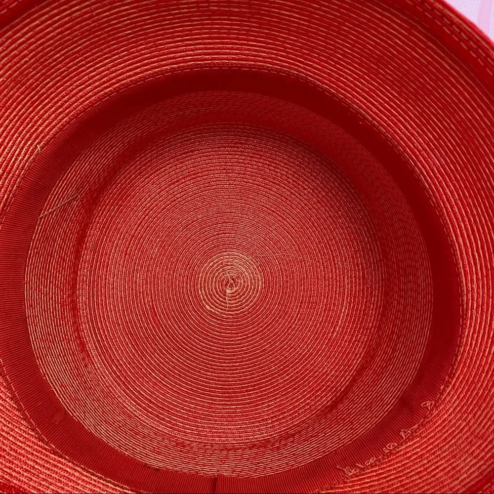 Vintage Orange Bucket Cloche Hat - Picture 9 of 9
